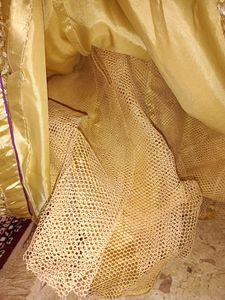 Purple And Golden Clr Long Frock Dress For (Girl