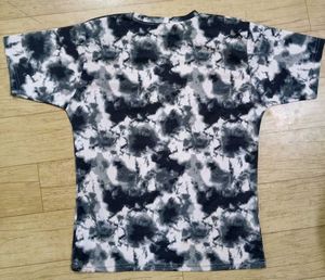 Tie-Dye Print Pants With T Shirt