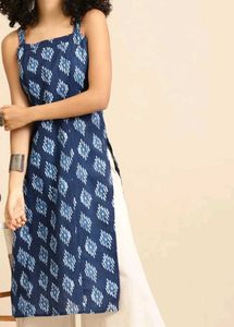 Blue Printed Ethnic Kurta