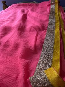 Peachish Pink Saree
