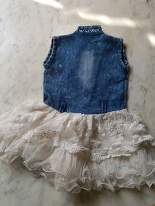 Denim &amp; Lace Dress