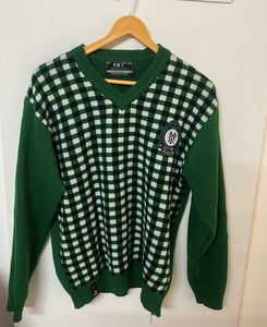"Classic Green V-Neck Sweater For Men L