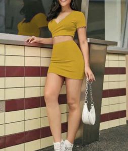 Cute Mustard Two-Piece Set