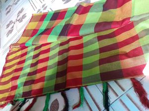 Multicolour Checked Saree