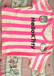 Pink Striped Crop Top