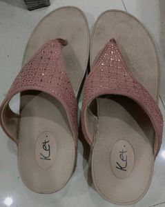 Ket. Pink Embellished Wedges