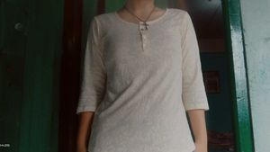 Vintage Pale Yellow Henley