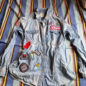retro denim Shirt. but 2 get two free