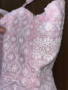 Embroidered Peplum Top