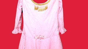 Pink Kurta with Floral Detail