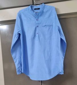 Light Blue Long Sleeve Kurta Shirt