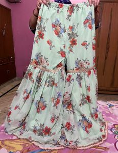 Green Sharara Suit For Women Mehndi