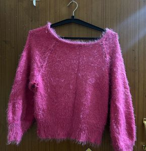 Pink Fuzzy Sweater