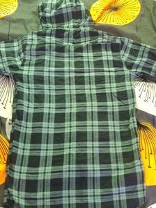 Stylish Plaid Shirt with Hoodie