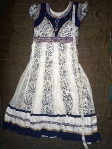 Long Velvet And Netted Kurta