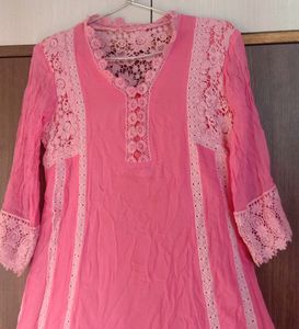 Carrot Colour Elegant Dress