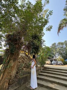 Elegant Off White Maxi Dress