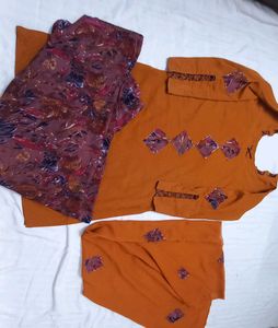 Patchwork Mustard 3pc. Suit