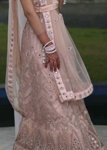 Elegant Peach Lehenga Choli Set