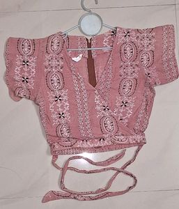 Crop Top With Wrap Around Lace❤