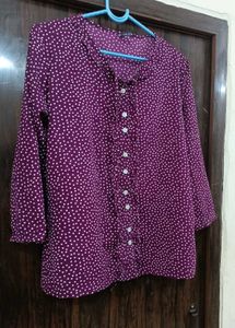 Purple Polka Dot Top