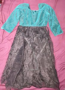 Girls Blue Shimmer Partywear Dress