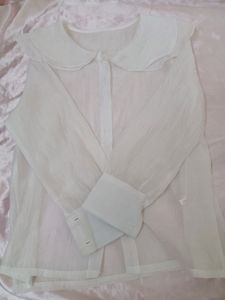 Peter Pan Organza White Shirt
