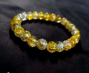 Crystal Bead yellow Bracelet  - SHILPMART