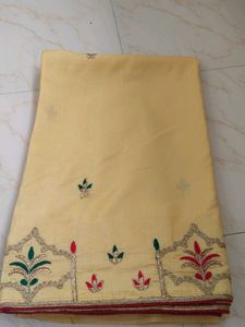 Embroidered Pure Gota Saree