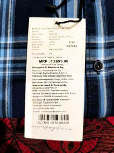 Blue Plaid Button-Down Shirt