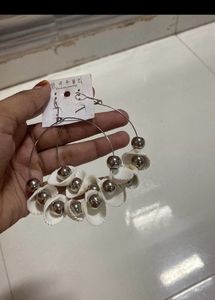 New Pearl And Shell Hoops