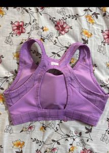 Lavender Checkered Sports Bra