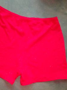 Red Glitter Shorts
