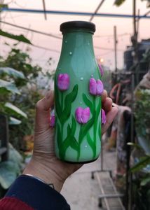 Hand Painted Tulip Bottle