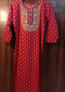 Dark Pink Kurta Set..!! In Medium Size...!!