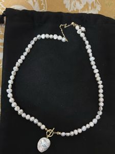 Semi Precious Pearl Pendant Necklace