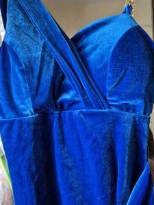 Royal Blue Velvet Mini Dress