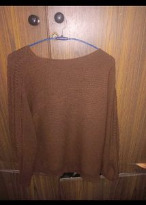 Brown Knit Light Sweater
