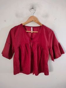 Red Casual Top(Women's)