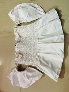 Beautiful Off Shoulder White Col Top