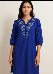 Elegant Blue Embroidered Kurta