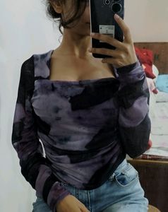 Purple Ombre Slit Top