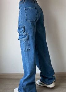 Boyfriend Cargo Wide Leg Denims