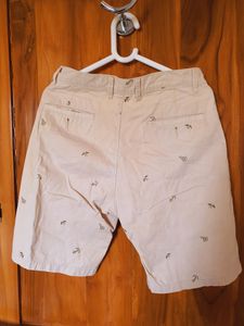 Easybuy Beige Cotton Shorts For Men