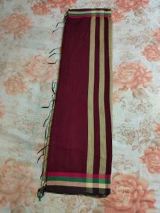 Striped &amp; Checkered Saree with Blouse 🤎