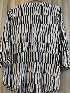 Striped Black &amp; White Blouse