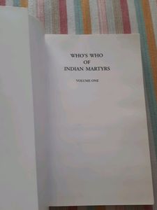 History Book - Who&#39;s Who Of Indian Martyrs