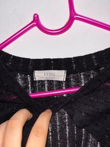 Korean Black Knit Bolero