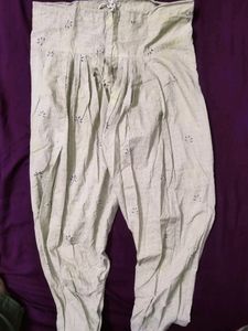 Flower Printed Off White Salwar