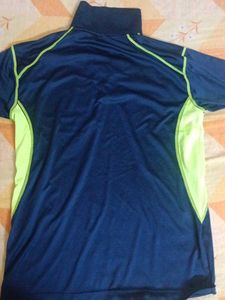 Athletic Training Shirt - Navy &amp; Neon Green
